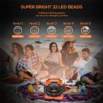 Socool Fan 40000mAh 5 Speed Portable Camping Fan Levels Rechargeable Fan With ABS Body Silicone Jacket Manganese Steel Hook And Bracket for sale