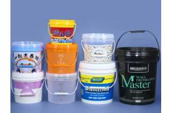 China Transparent Plastic Bucket for Food Packaging Customizable IML Printing Smooth Surface supplier