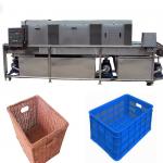 Vegetable Storage Plastic Crate Cleaning Machine , Turnover Industrial Crate Washers for sale