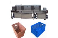China Vegetable Storage Plastic Crate Cleaning Machine , Turnover Industrial Crate Washers supplier