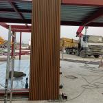 Modern WPC Wall Panels with Wood Grain Texture for Exterior Decoration for sale