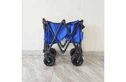 China Camping Large Space Folding Beach Wagon Cart with Adjustable Handle Wide Wheels supplier