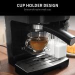 Espresso Coffee Machine With Milk Frother Tank Stainless Steel