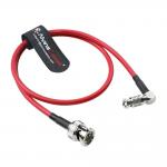 Alvin's Cables Micro BNC to BNC Cable 12G-SDI High Speed 4K UHD Video Coaxial Cable, Right Angle Micro BNC 75 Ohm Ultra-Slim for Blackmagic Video Assist 5 Monitor,Red 50CM|19.7inches for sale