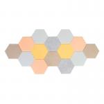 3mm 25mm Hexagon Sound Absorbing Wall Tiles PET Acoustic Panel for sale