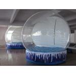 Clear Pvc Tarpaulin Inflatable Snow Globe / Bubble Tent With Air Mat for sale