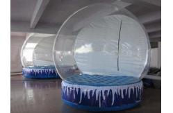 China Clear Pvc Tarpaulin Inflatable Snow Globe / Bubble Tent With Air Mat supplier