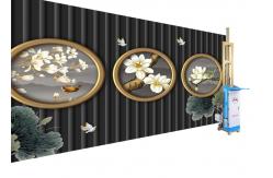 China 2880dpi 3d Mural Printing Machine 2000mm Net Height With Automatic Drawing supplier