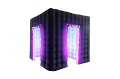 China 2 Doors White Inflatable Photo Booth With Led supplier