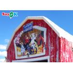 Farmyard Toddler Obstacle Inflatable Water Slide With Bounce House Blow Up Barn Playground