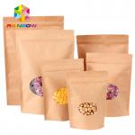 k Stand Up Pouch Kraft Brown Paper Bag For Dry Fruit Nut Candy Packaging for sale