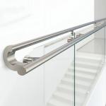 Strong Stainless Steel Handrails with Polished PSS Finish for Glass Balustrades