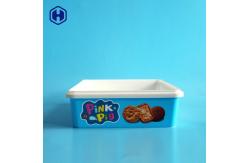 China Hot Filling Customize IML Box Round Cookies Plastic Packaging SGS FDA QS supplier