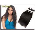Remy Virgin Human Hair Extensions Natural Black , Peruvian Human Hair for sale