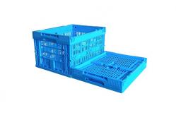China Small Size 400*300mm Blue Fruit And Vegetable Plastic Crates supplier