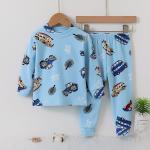 95% Cotton Kids Winter Night Suits Pajamas Hemming Design 130cm Heght 67cm Bust for sale