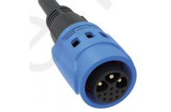 China M19 Connector 12pin Blue 20A Solder Overmolded Aluminum Alloy Shell Nylon IP67 supplier