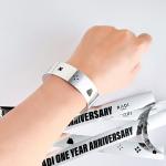 Personalized Logo Glitter Holographic Wristbands Perfect for Parties/Events