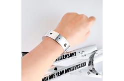 China Personalized Logo Glitter Holographic Wristbands Perfect for Parties/Events supplier
