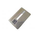 QR Code Signature Panel Membership VIP Card Metal Silver Frosted