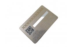 China QR Code Signature Panel Membership VIP Card Metal Silver Frosted supplier