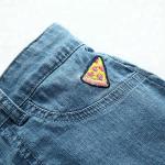 Adjustable Mini Baby Girls Short Denim Skirt Embroidered Customized
