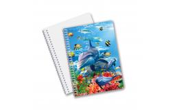 China Good Quality Personalized 3D lenticular PET material Promotion Gift Spiral 3D Printing Notebook supplier