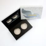 Matte Black Empty Eyeshadow Palette Containers  CMYK Pantone Hot Foil Stamping