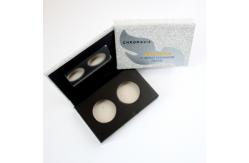 China Matte Black Empty Eyeshadow Palette Containers  CMYK Pantone Hot Foil Stamping supplier