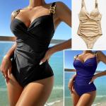 Luxurious Solid black Bikini - Elevate Your Swimwear Collection one piece sexy for sale