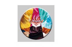 China Round 5x5cm 3D Flip Lenticular Anime Pins With Goku supplier