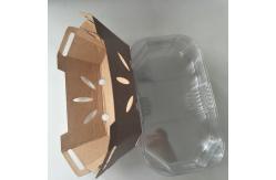 China Recyclable 350gsm Kraft Paper Fruit Tray With PET Lid supplier