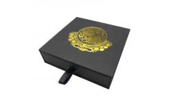 China Paperboard Drawer Packaging Box Custom Texture Black Slide Out Cardboard Boxes supplier