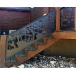 Polished Aluminium Stair Balustrade Fireproof Exterior Aluminum Handrail for sale