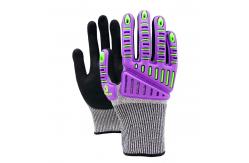 China Heavy Duty Nitrile Sandy Impact Resistance Hand Gloves For Industrial Use supplier
