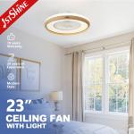 23 Inch/OEM Modern Design LED Ceiling Fan with DC Motor and Remote Control for sale