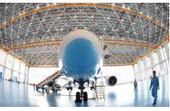 China High Strength Rustproof Air Plane Hanger With Steel Space Truss Structure supplier