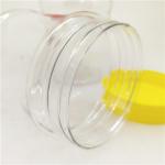 Non - Toxic Food Grade Clear Plastic Cylinder / 10oz Peanut Butter Bottles for sale