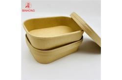 China Rectangular Kraft Paper Rice Box Bento 500ml 650ml 750ml 1000ml supplier