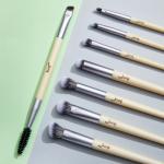 Jessup 8pcs Premium Synthetic Angled Concealer Blending Eyeshadow Duo Eyebrow Makeup Brushes T328