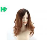 Two Tone Color Side Parting Bang Long Deep Wave Synthetic Wig For Women for sale