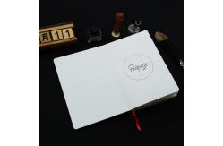 China Custom A5 Wide Ruled Hardcover Writing Notebook with Back Pocket Double Bookmarks supplier