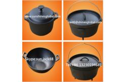 China Cast Iron Legged Bake Pot/Cast Iron Casserole &Dutch Oven/Chinese Wok supplier