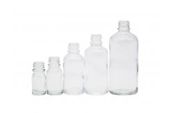 China Empty Glass Dropper Bottles 30ml 50ml Transparent Dropper Bottles For Essential Oils supplier
