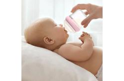 China Odorless Silicone Baby Feeding Bottle Leakproof Transparent Pyramid Shape supplier