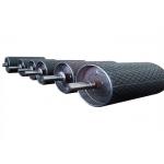 High Frictional Force 25mm Rubber Coated Conveyor Drive Rollers For Steel Metallurgy for sale
