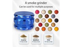 China Customized Cnc Aluminum Parts Tobacco Spice Herb Grinder Blue Anodizing supplier