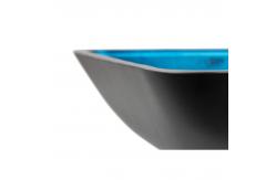 China Turquoise Rectangular Wash Hand Basin Bathroom Sinks Top Mount supplier