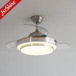 42 Retractable Ceiling Fan Light With Remote Control DC Motor