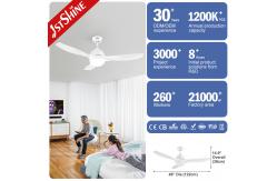 China 48 Inch Modern Indoor Ceiling Fan With 3 CLR Brightness LED Light supplier